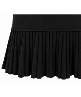Rochie dreaptă neagră din lână 